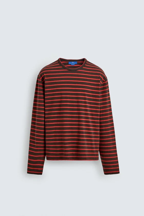 ЖАККАРДОВАЯ ФУТБОЛКА В ПОЛОСКУ Zara «Aaron Levine»