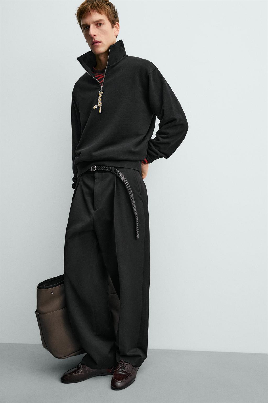 ТОЛСТОВКА С ВОРОТНИКОМ НА МОЛНИИ И ЛЕНТОЙ AARON LEVINE X ZARA