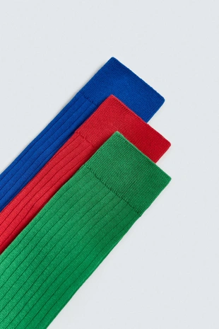 Носки в рубчик с контрастной отделкой AARON LEVINE X ZARA- Заказать в России