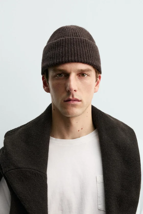 ШАПКА БИНИ ИЗ 100% КАШЕМИРА Zara «Aaron Levine»
