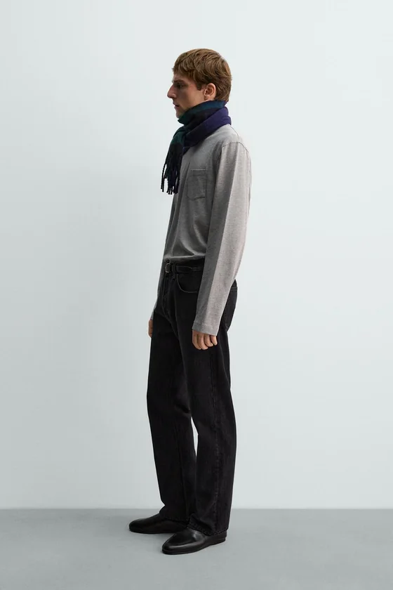 ФУТБОЛКА С ДЛИННЫМИ РУКАВАМИ И НАГРУДНЫМ КАРМАНОМ Zara «Aaron Levine»