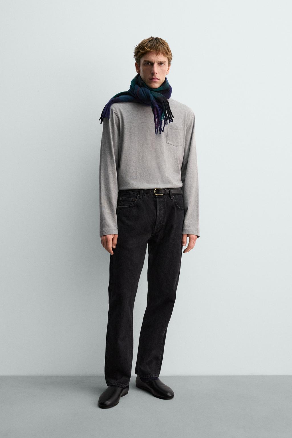 ФУТБОЛКА С ДЛИННЫМИ РУКАВАМИ И НАГРУДНЫМ КАРМАНОМ AARON LEVINE X ZARA