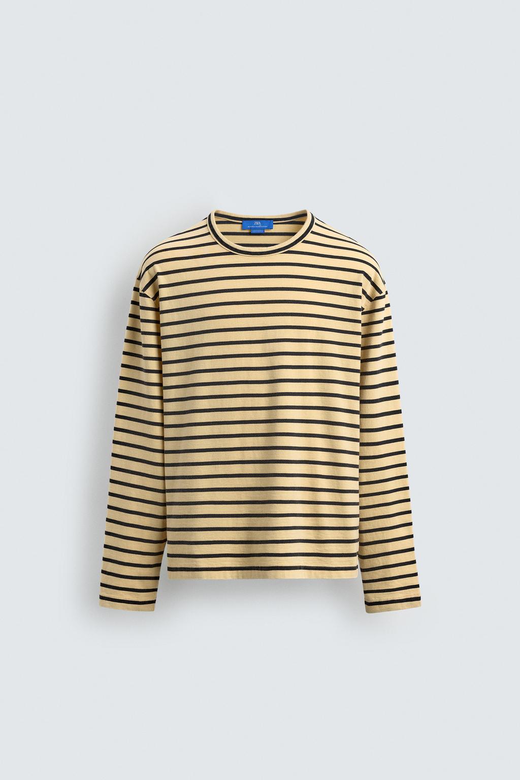 ЖАККАРДОВАЯ ФУТБОЛКА В ПОЛОСКУ AARON LEVINE X ZARA