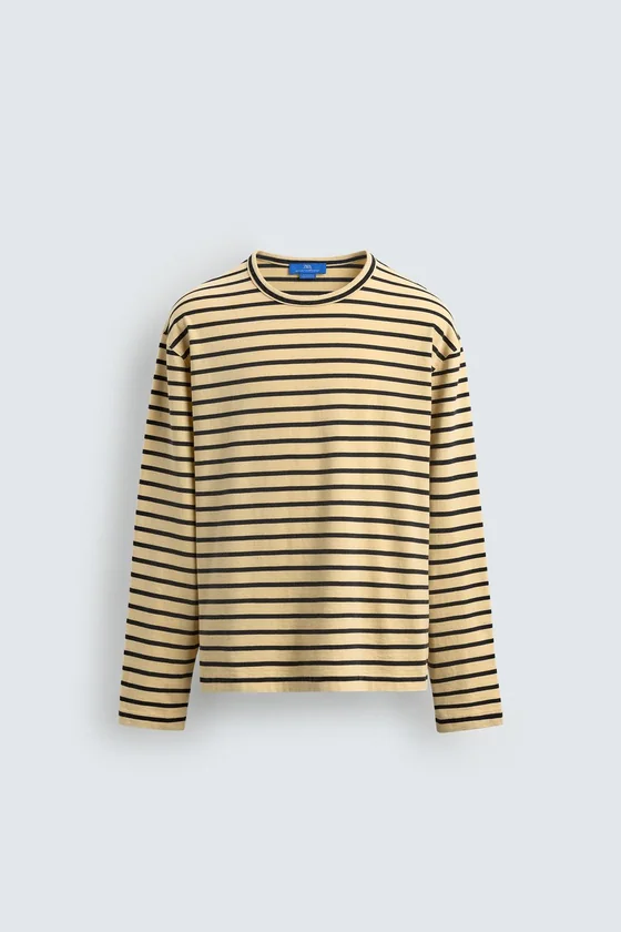 ЖАККАРДОВАЯ ФУТБОЛКА В ПОЛОСКУ Zara «Aaron Levine»