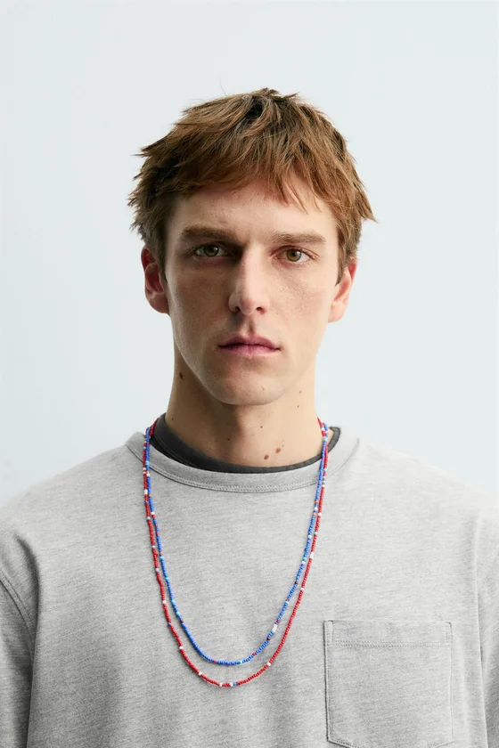 НАБОР ИЗ ДВУХ КОНТРАСТНЫХ ОЖЕРЕЛИЙ Zara «Aaron Levine»
