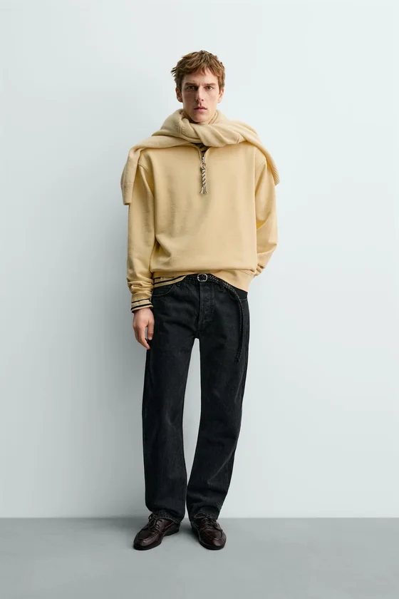 ТОЛСТОВКА С ВОРОТНИКОМ НА МОЛНИИ И ЛЕНТОЙ Zara «Aaron Levine»