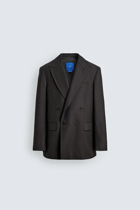 ДВУБОРТНЫЙ КОСТЮМНЫЙ БЛЕЙЗЕР ИЗ ШЕРСТИ Zara «Aaron Levine»