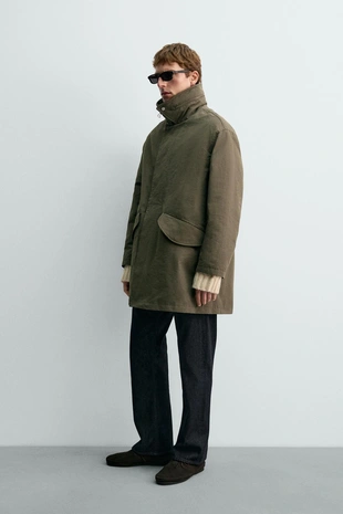 Техническая парка с комбинированным воротником AARON LEVINE X ZARA- Заказать в России