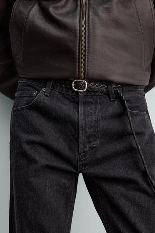 Кожаный плетеный ремень AARON LEVINE X ZARA- Заказать в России