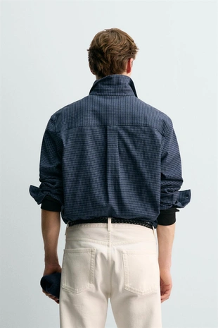 Фланелевая рубашка в клетку AARON LEVINE X ZARA