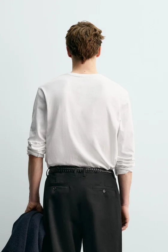ФУТБОЛКА С ДЛИННЫМИ РУКАВАМИ И НАГРУДНЫМ КАРМАНОМ Zara «Aaron Levine»
