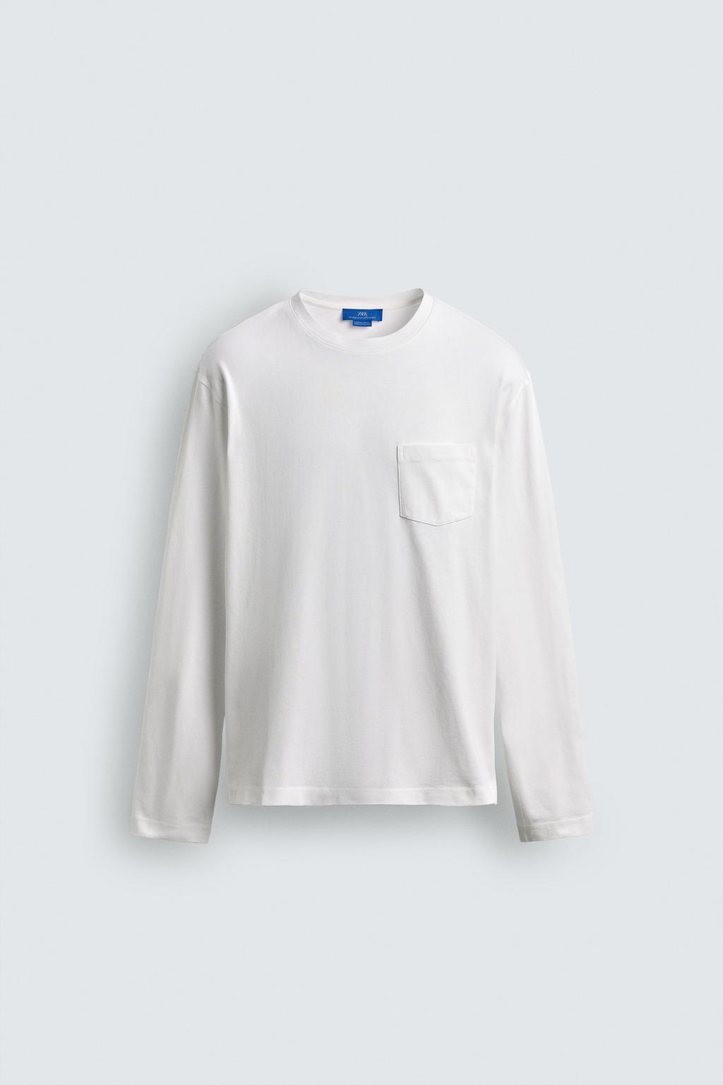 ФУТБОЛКА С ДЛИННЫМИ РУКАВАМИ И НАГРУДНЫМ КАРМАНОМ AARON LEVINE X ZARA