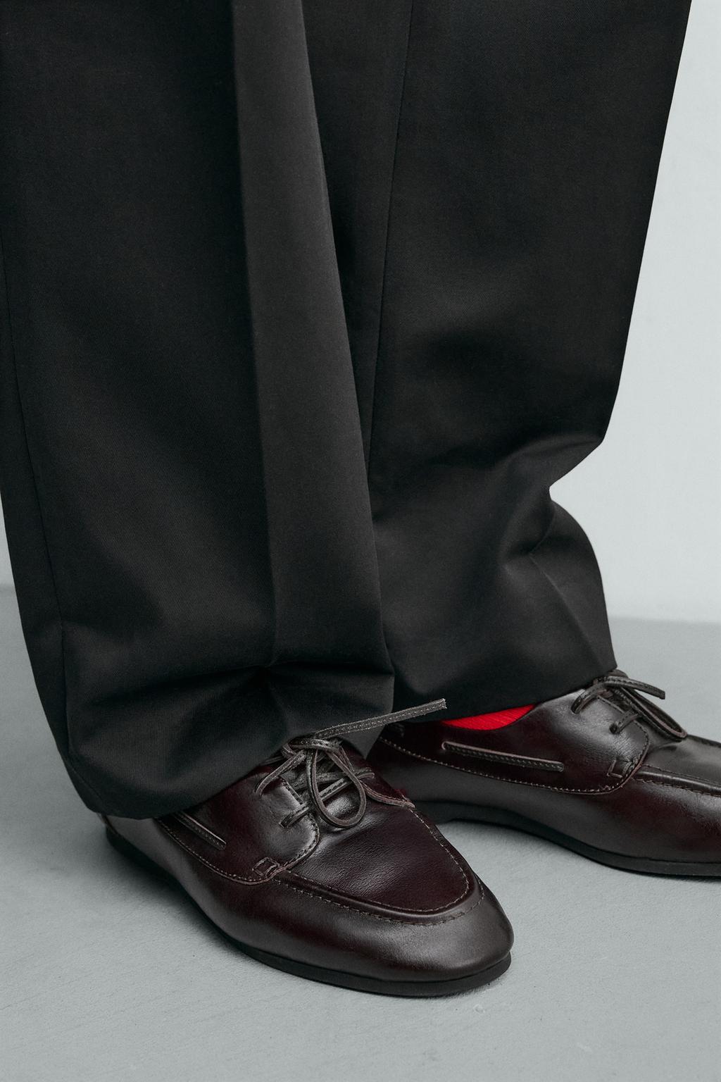 КОЖАНЫЕ ТОПСАЙДЕРЫ AARON LEVINE X ZARA НА ПОДОШВЕ VIBRAM®