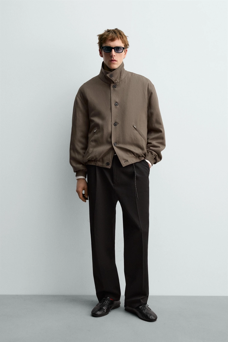 Укороченный жакет из шерсти aaron levine x zara