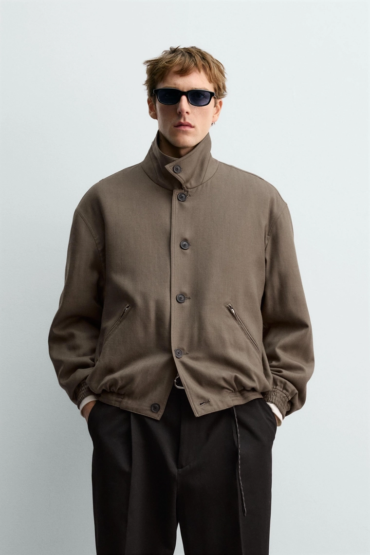 Укороченный жакет из шерсти aaron levine x zara