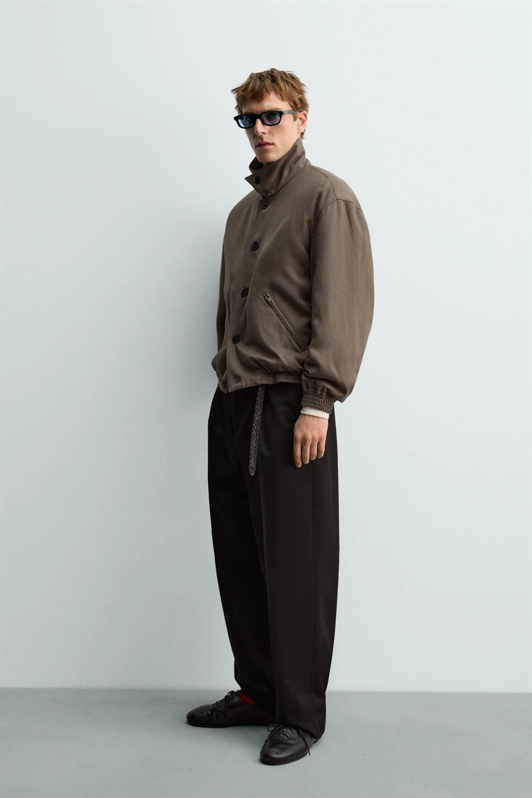 Укороченный жакет из шерсти aaron levine x zara