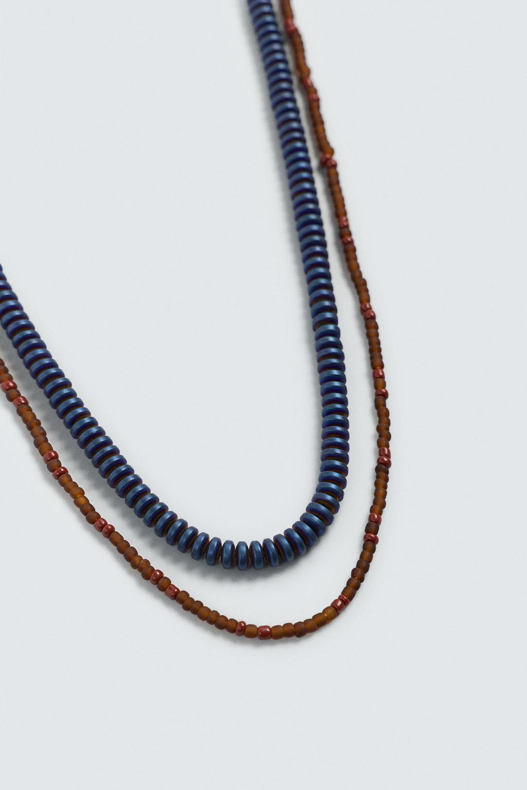 Набор из 2 комбинированных ожерелий аарона левина x zara