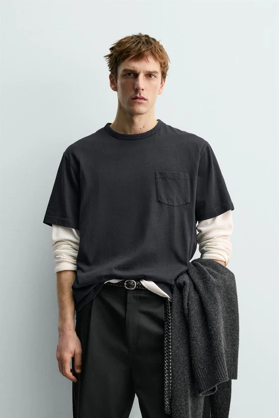 ФУТБОЛКА С КАРМАНОМ Zara «Aaron Levine»