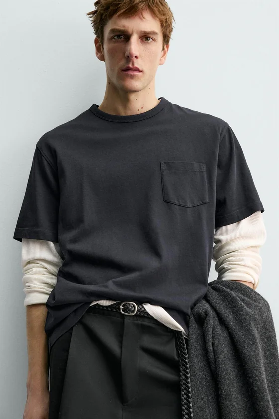 ФУТБОЛКА С КАРМАНОМ Zara «Aaron Levine»