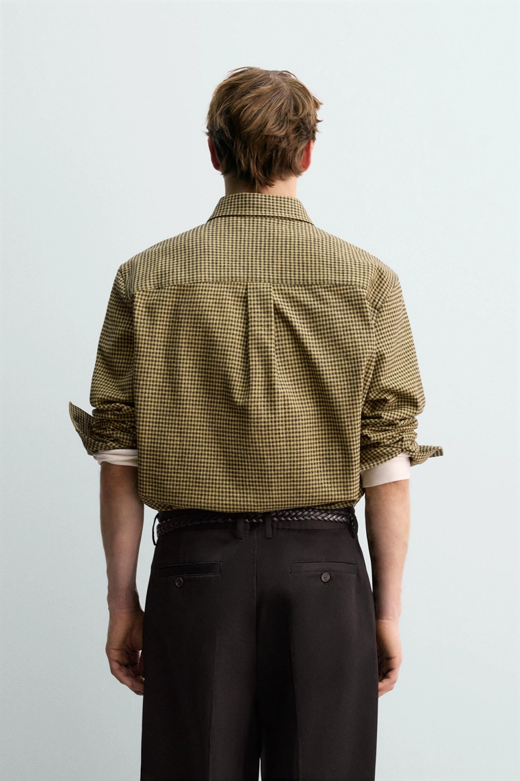 Рубашка клетчатая из фланели aaron levine x zara