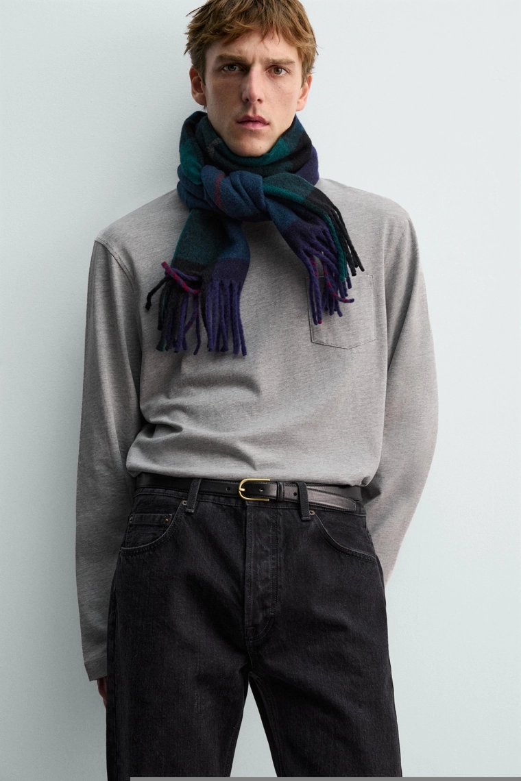 Кожаный ремень с топстежкой aaron levine x zara