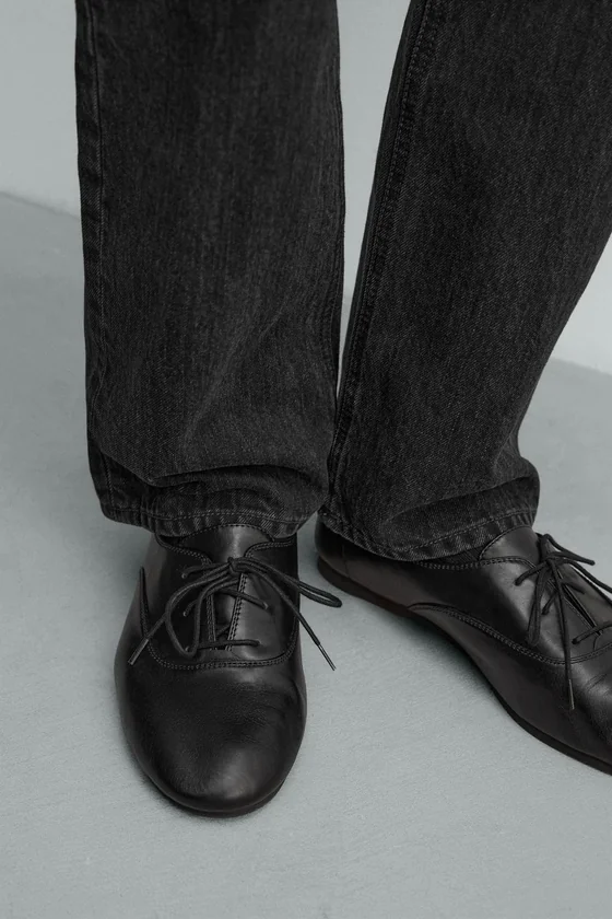 КОЖАНЫЕ ТУФЛИ-ДЕРБИ С ПОДОШВОЙ Vibram® Zara «Aaron Levine»
