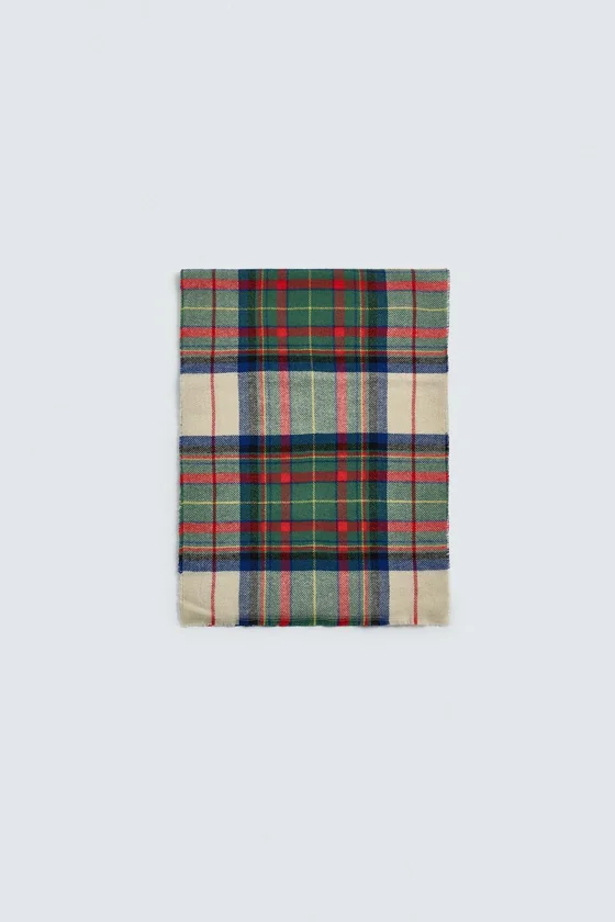 ФУЛЯР В КЛЕТКУ ИЗ ХЛОПКА Zara «Aaron Levine»