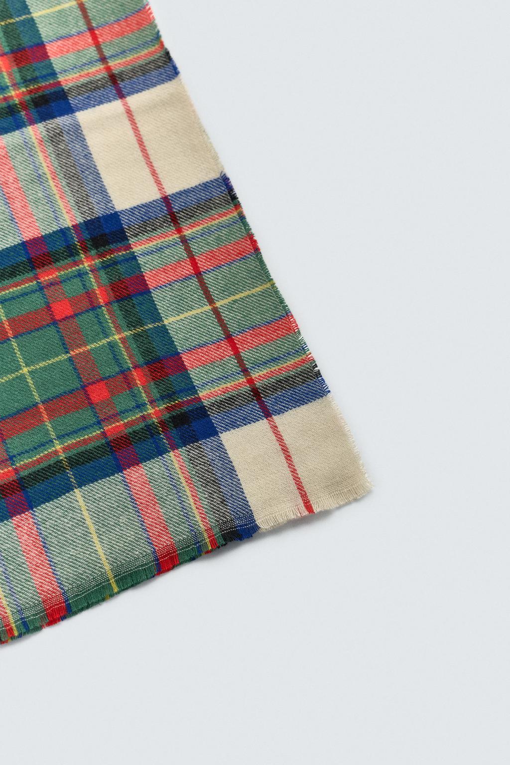 ФУЛЯР В КЛЕТКУ ИЗ ХЛОПКА AARON LEVINE X ZARA