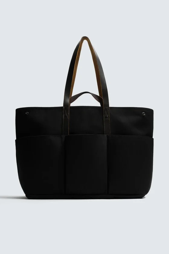 ШОПЕР С КОЖАНЫМИ ДЕТАЛЯМИ Zara «Aaron Levine»