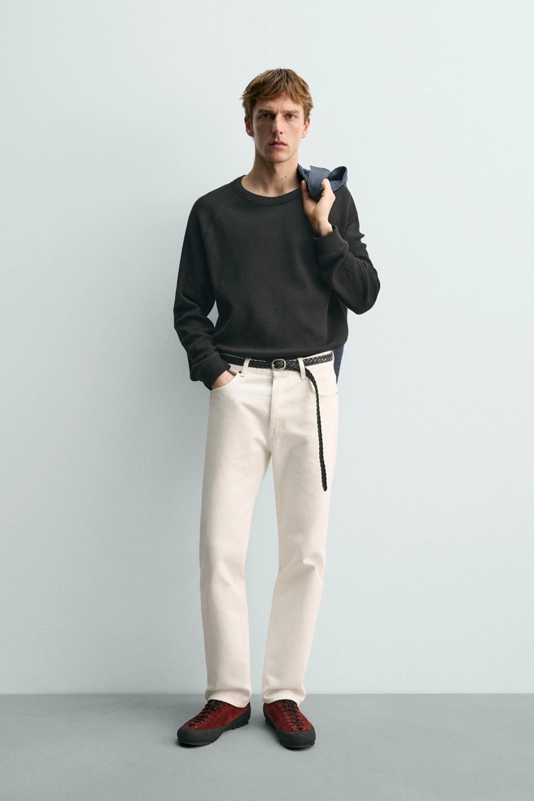 Мужская футболка с рельефным трикотажем aaron levine x zara