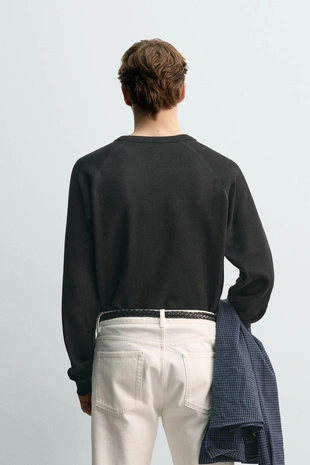 Anthracite grey | 0526/398/807 - Zara Футболка с вафельной структурой AARON LEVINE X ZARA