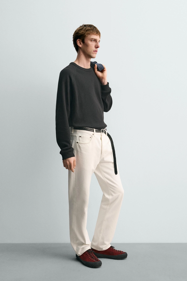 Мужская футболка с рельефным трикотажем aaron levine x zara