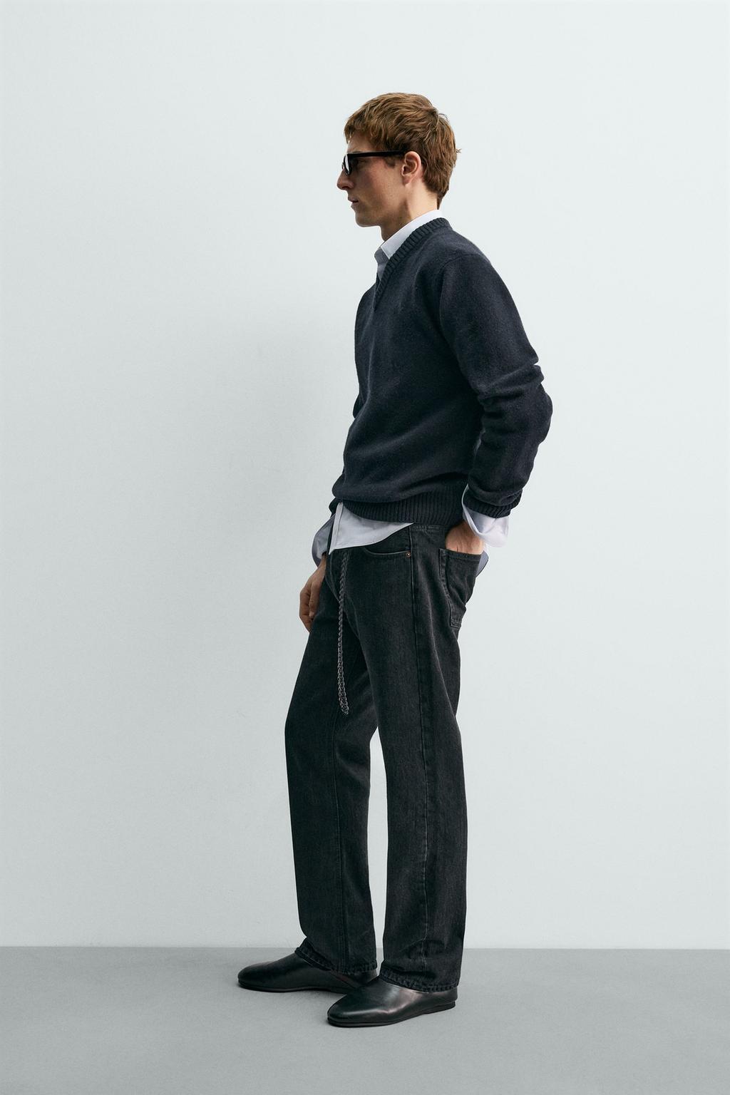 ШЕРСТЯНОЙ СВИТЕР С V-ОБРАЗНЫМ ВЫРЕЗОМ AARON LEVINE X ZARA