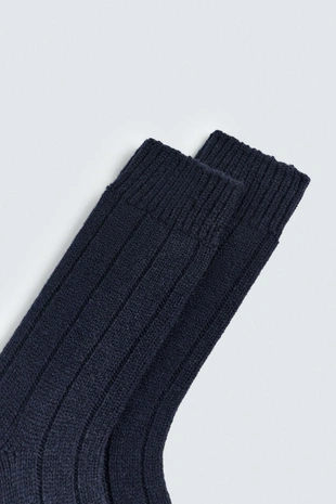 Navy blue | 3920/015/401 - Zara Носки в рубчик из смесовой шерсти AARON LEVINE X ZARA