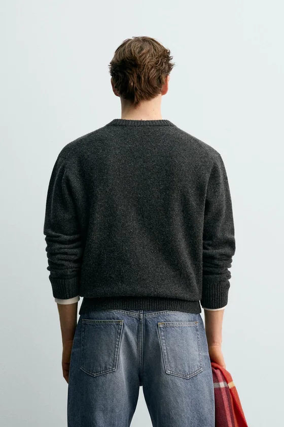 ШЕРСТЯНОЙ СВИТЕР С V-ОБРАЗНЫМ ВЫРЕЗОМ Zara «Aaron Levine»