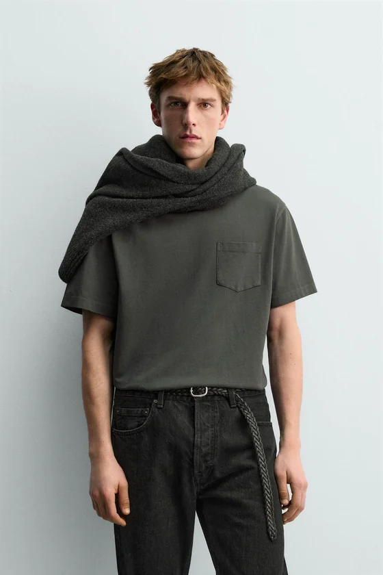 ФУТБОЛКА С КАРМАНОМ Zara «Aaron Levine»