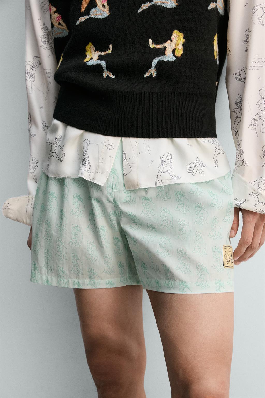 ТРУСЫ-БОКСЕРЫ С ПРИНТОМ МЕДВЕЖОНКА ПИТЕРА ПЭНА HARRY LAMBERT FOR ZARA X DISNEY