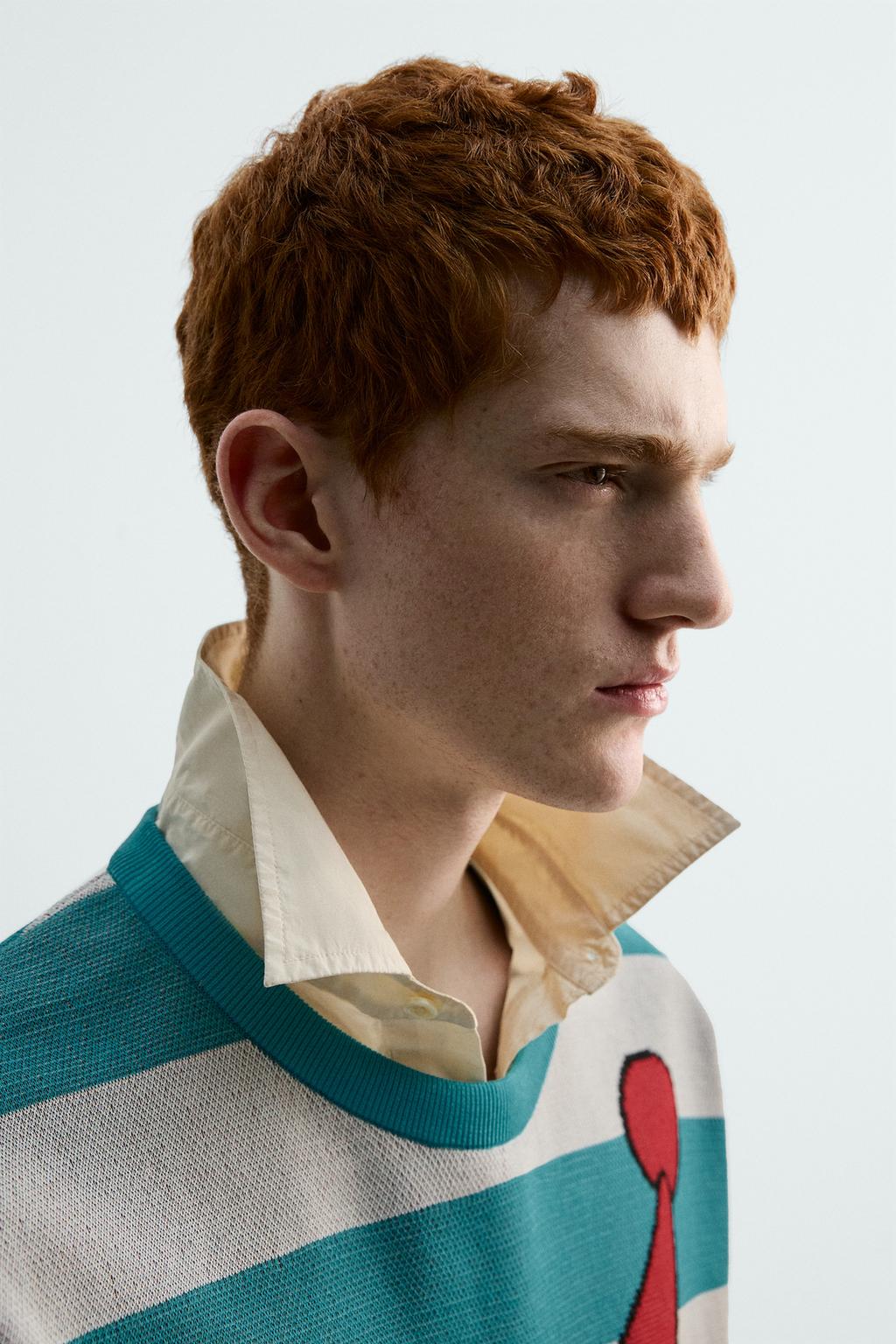 ВЯЗАНАЯ ФУТБОЛКА С СЭРОМ СМИ ГАРРИ ЛАМБЕРТА ДЛЯ ZARA X DISNEY