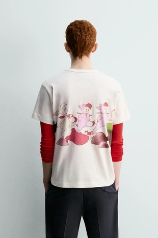 Футболка с принтом LOST BOYS питер пэн HARRY LAMBERT FOR ZARA- Заказать в России