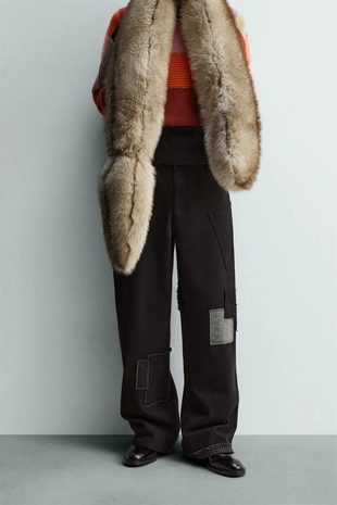 Брюки WIDE FIT с нашивками HARRY LAMBERT FOR ZARA X DISNEY- Заказать в России