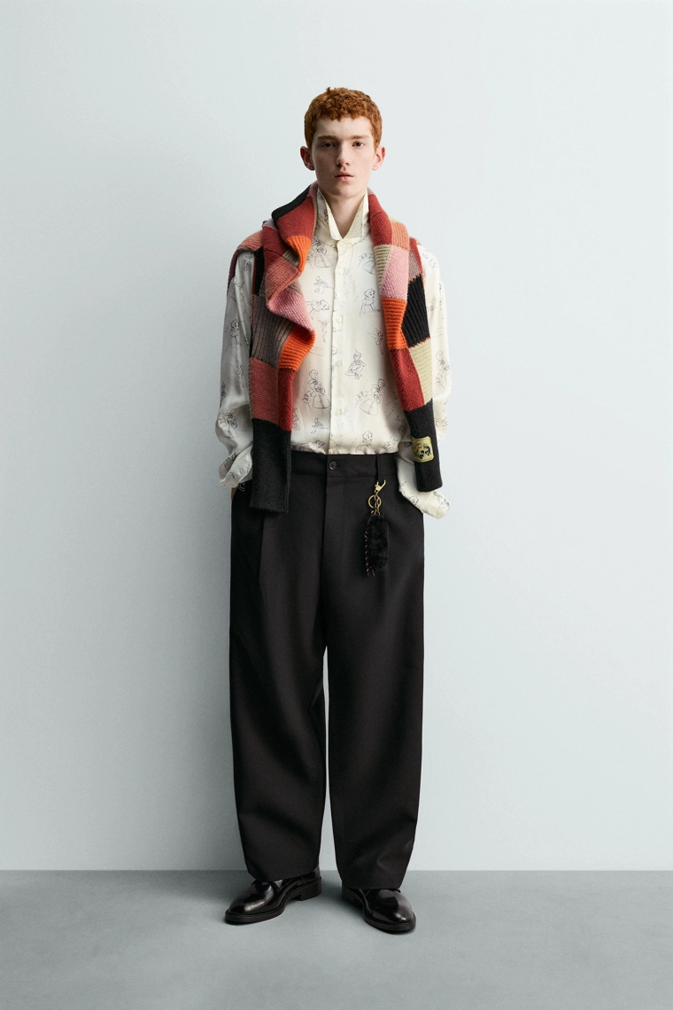 Рубашка с персонажами peter pan (шелк - вискоза) harry lambert для zara