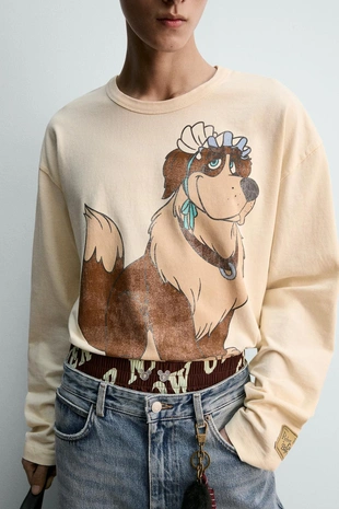 Футболка NANA из «питера пэна» HARRY LAMBERT FOR ZARA X DISNEY- Заказать в России