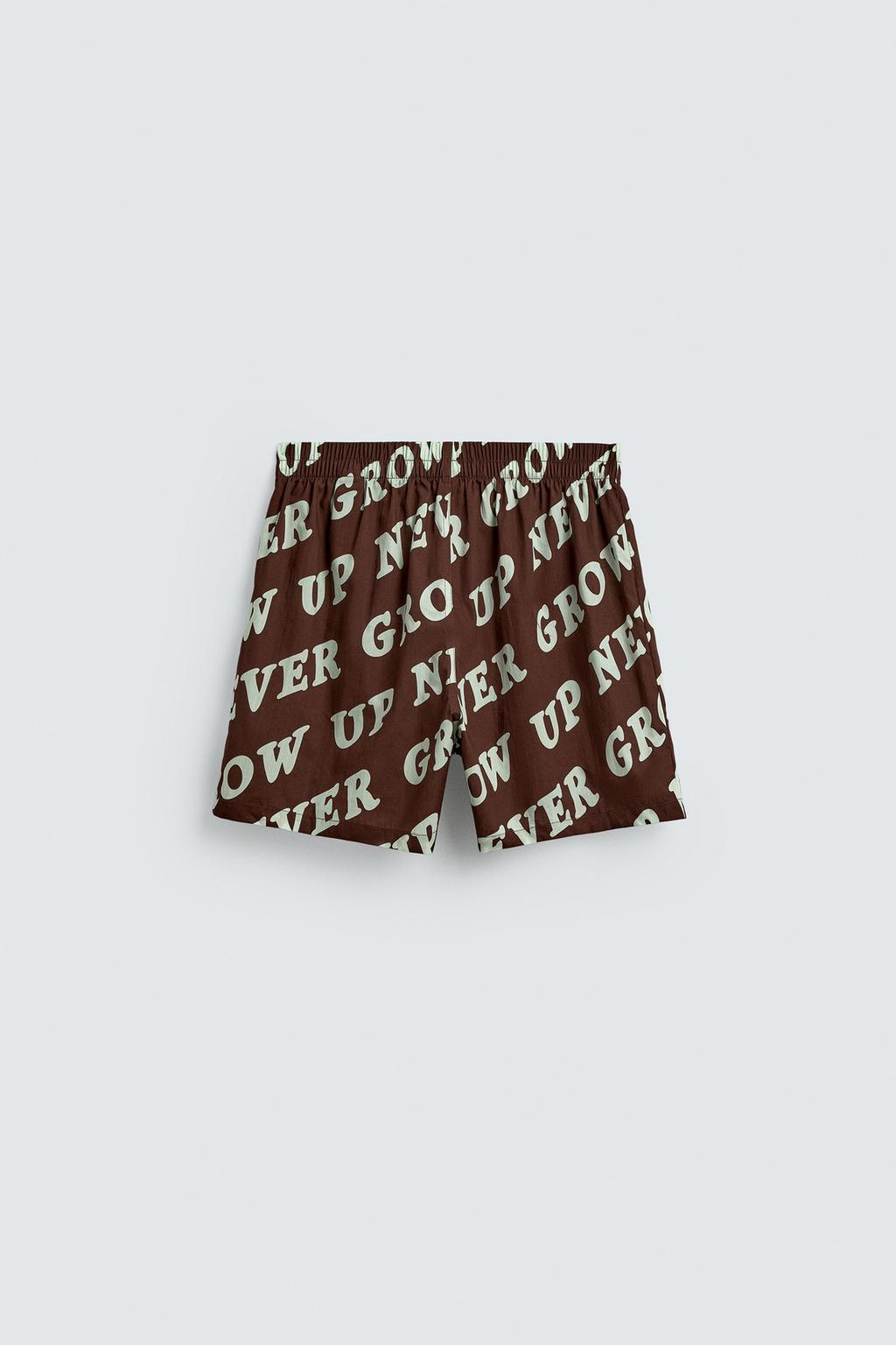 ТРУСЫ-БОКСЕРЫ С ТЕКСТОМ «ПИТЕР ПЭН» HARRY LAMBERT FOR ZARA X DISNEY