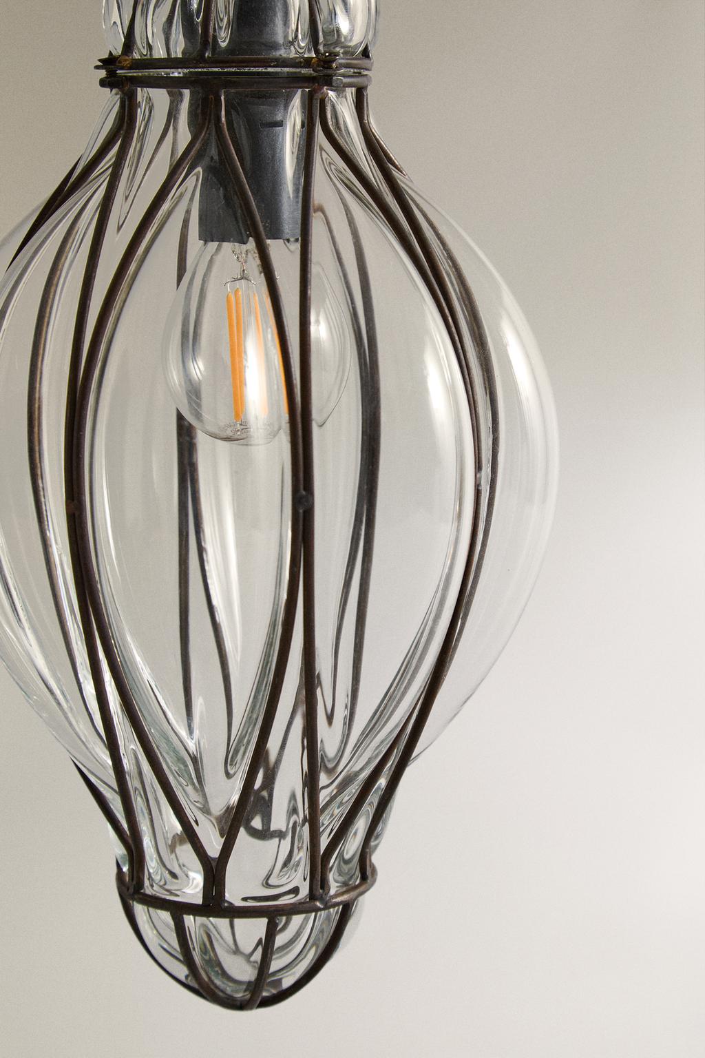 Потолочная лампа стеклянный потолок