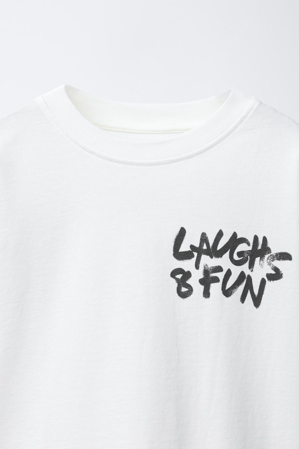 ФУТБОЛКА С ДВОЙНЫМИ РУКАВАМИ И НАДПИСЯМИ