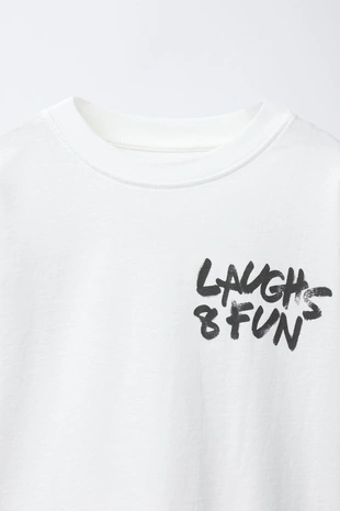 Футболка с двойными рукавами и надписями- Заказать в России