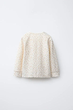 Ecru | 8501/532/712 - Zara Пижама вельветовая с цветочным узором, 1 1/2-6 лет