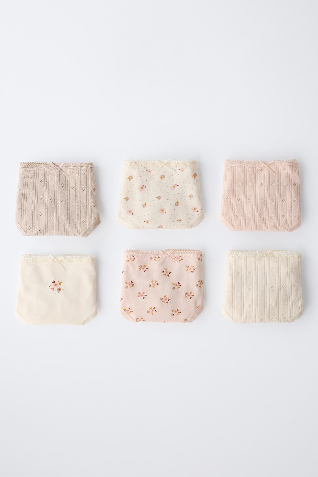1,5–6 ЛЕТ/ НАБОР ИЗ ШЕСТИ ТРУСОВ С ЦВЕТОЧНЫМ ПРИНТОМ