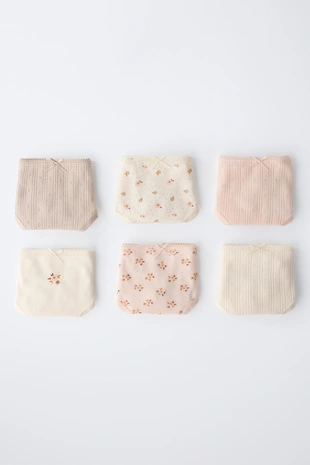 1,5–6 лет/ набор из шести трусов с цветочным принтом- Заказать в России