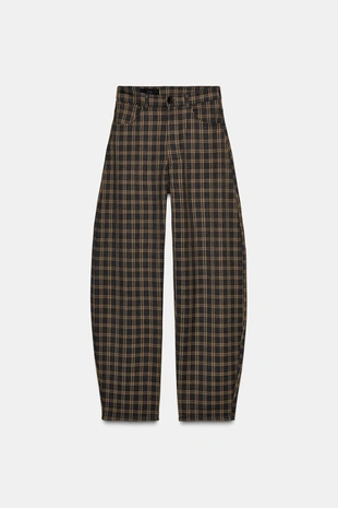 Брюки BALLOON в клетку- Заказать в России